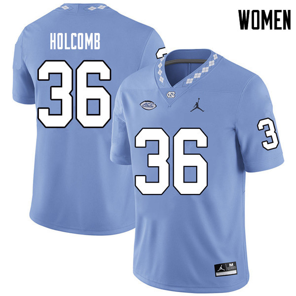 Jordan Brand Women #36 Cole Holcomb North Carolina Tar Heels College Football Jerseys Sale-Carolina